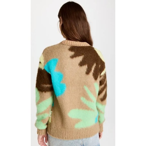 Andersson Bell BNWT Flower Intarsia Crew Neck Chunky Sweater Size Large RRP $500 - Picture 2 of 11
